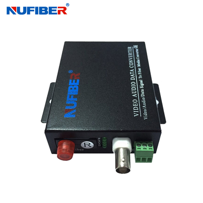 Émetteur visuel optique visuel 1BNC de coaxial vidéo-audio de modem de convertisseur de fibre de caisse de fer, et récepteur