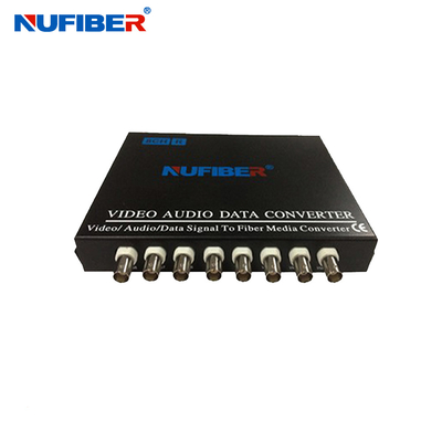 émetteur-récepteur visuel optique de fibre de 8port BNC avec le port des données Rs485 pour la télévision en circuit fermé NF-8V1D-T/R-F20