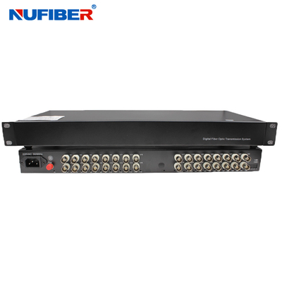 Convertisseur vidéo-audio de médias de fibre de données de 32BNC RS485