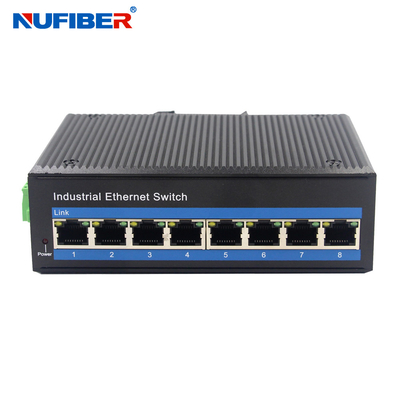 Commutateur industriel gauche de Gigabit Ethernet du commutateur 8 industriels Unmanaged de rail de vacarme