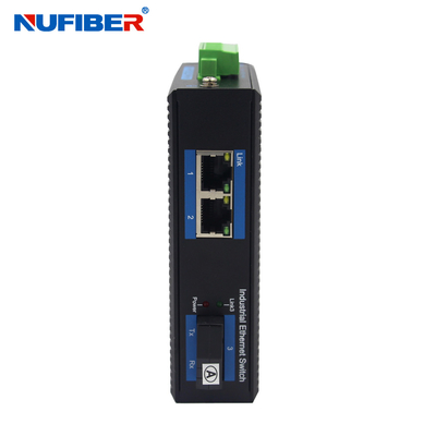 Double fibre 1000M Unmanaged Industrial Switch, convertisseur de supports optiques avec 2 ports Ethernet