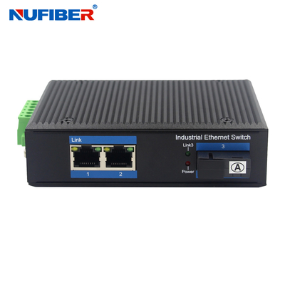 Commutateur gauche d'Ethernet de Poe du convertisseur 2 de médias de NuFiber 1310nm 100base Fx