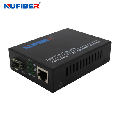 IEEE 802,3 10/100M conformes RJ45 au convertisseur de médias de fibre de SFP