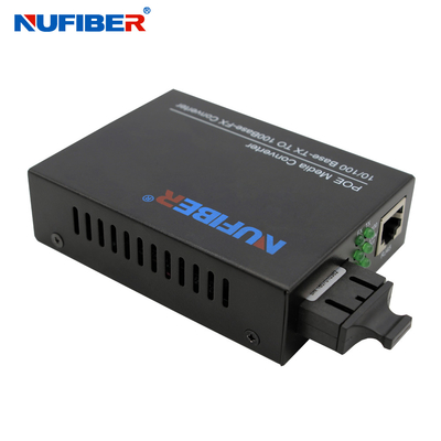double convertisseur de médias de POE de fibre de 100M Single Port Singlemode pour la caméra d'IP