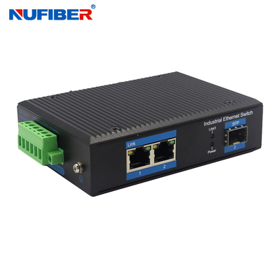10 / 100/1000M commutateur d'Ethernet de POE de 2 ports, convertisseur industriel RJ45 de médias de SFP