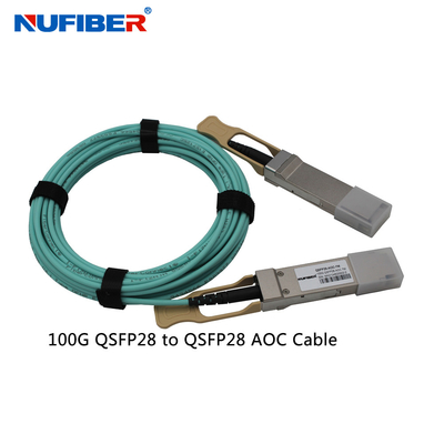 QSFP28 actif optique au câble Ethernet 100G 26AWG de QSFP28 AOC