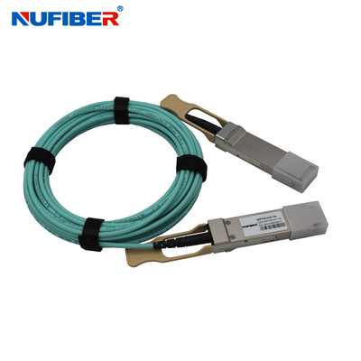 QSFP28 au câble à fibres optiques AOC 100G, 1M Active Copper Cable de la fibre QSFP28