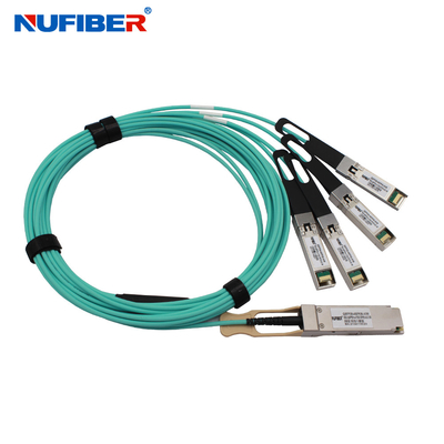 Câble cuivre passif de Nufiber AOC 100G QSFP28 à l'évasion de 4x25G SFP28