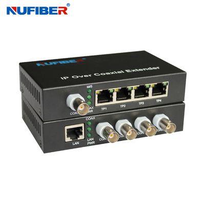 10 / 100M 4 BNC au-dessus d'Ethernet de convertisseur d'UTP EOC au-dessus de coaxial coaxial du supplément 4 au RJ45