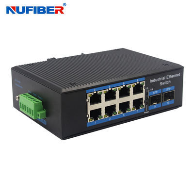 8 ports POE Industrial Network Switch 2SFP 10/100/1000Mbps Full Gigabit Ethernet