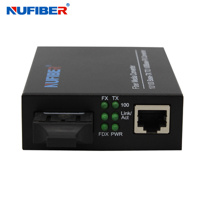 Convertisseur de la fibre 10/100M Tx Fx Media, convertisseur optique d'Ethernet de 1310nm 20km