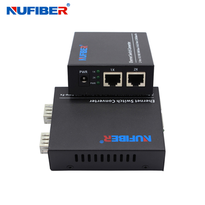 Commutateur d'Ethernet de fibre de gigabit de DC5V, commutateur gauche d'Ethernet de 2 SFP
