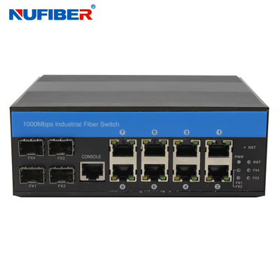 Commutateur industriel contrôlé SFP d'Ethernet de SFP au WEB de réseau de port de 8 10/100/1000M UTP