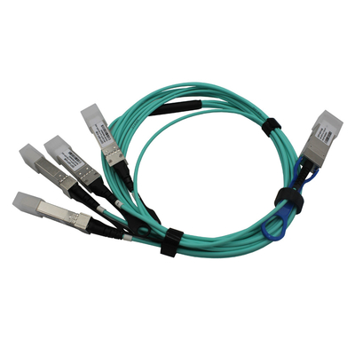40G QSFP à 4x10G SFP+ 3m 40G QSFP+ au câble à fibres optiques actif QSFP+ AOC de 4x10G SFP+