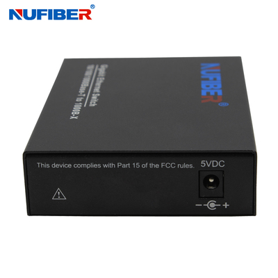 1000M port gauche de la fibre 2 Rj45+1 avec le commutateur rapide de fibre d'Ethernet de FC de connecteur de convertisseur duplex de médias