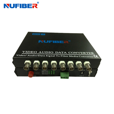 émetteur-récepteur visuel optique de fibre de 8port BNC avec le port des données Rs485 pour la télévision en circuit fermé NF-8V1D-T/R-F20