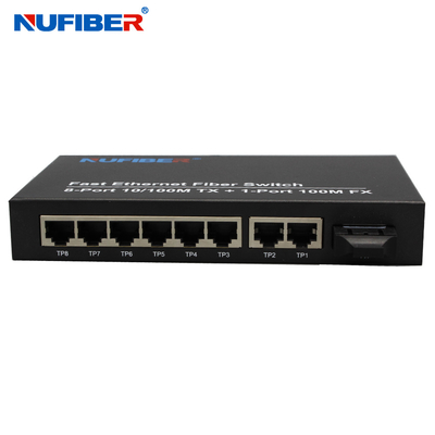 Commutateur gauche optique à plusieurs modes de fonctionnement de gigabit du commutateur 8 d'Ethernet de la fibre RJ45