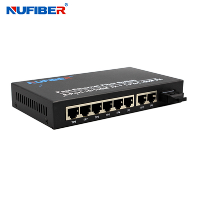 Commutateur gauche optique à plusieurs modes de fonctionnement de gigabit du commutateur 8 d'Ethernet de la fibre RJ45
