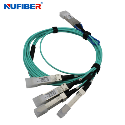 câbles à fibres optiques 3m actifs 40G de 1m au câble de 4x10G Qsfp Aoc pour le centre de traitement des données