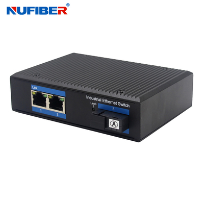 Double fibre 1000M Unmanaged Industrial Switch, convertisseur de supports optiques avec 2 ports Ethernet