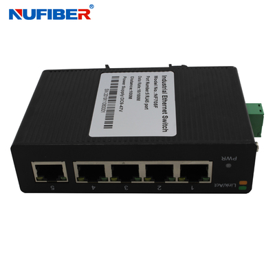 10 commutateur industriel 24V d'Ethernet de réseau de port de 100M 5 UTP