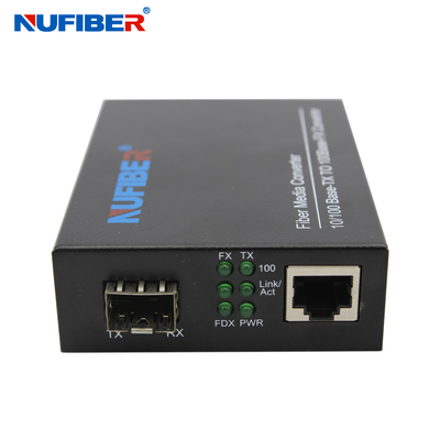 IEEE 802,3 10/100M conformes RJ45 au convertisseur de médias de fibre de SFP