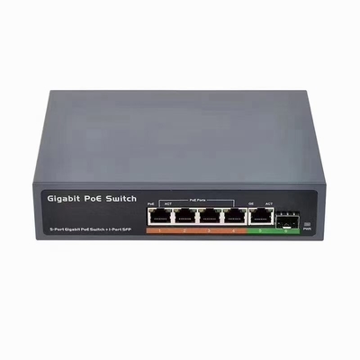 Commutateur de réseau intelligent d'IEEE802.3af/at 4POE 1SFP 1Uplink pour la caméra d'IP de télévision en circuit fermé