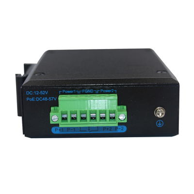 Convertisseur gauche de médias de fibre de Gigabit Ethernet de rail du vacarme IP40 4
