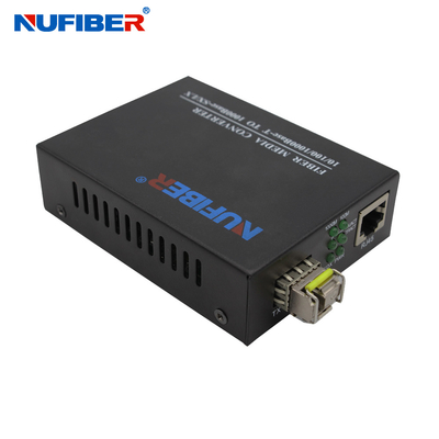 Le gigabit SFP rainent le convertisseur optique 10/100/1000M SFP de médias au convertisseur 5V1A d'Ethernet d'UTP
