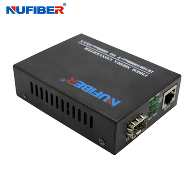 Le gigabit SFP rainent le convertisseur optique 10/100/1000M SFP de médias au convertisseur 5V1A d'Ethernet d'UTP