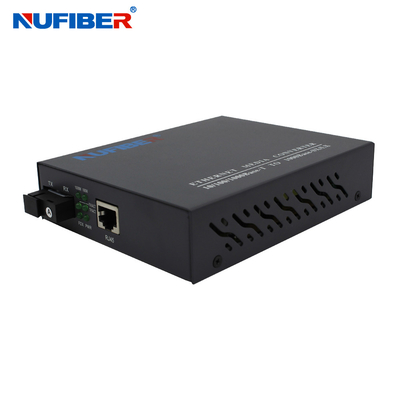 Convertisseur optique interne de médias de gigabit 10/100/1000M Fiber à l'alimentation d'énergie interne du SM 1310nm de duplex du convertisseur RJ45